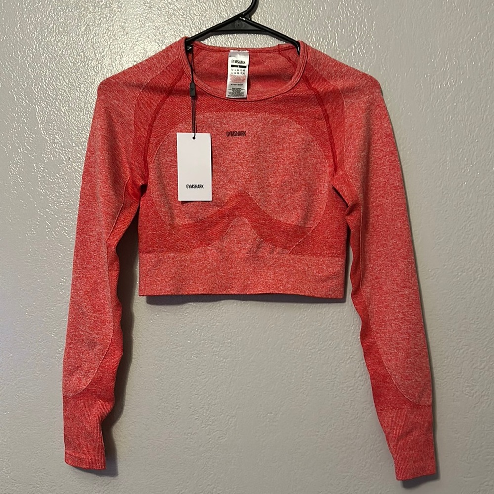 Gymshark Marl Red Flex Crop Top